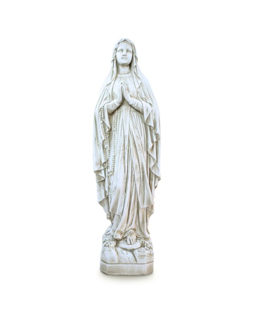 Statue de Jardin en Pierre La vierge Marie Notre Dame de Lourdes