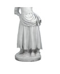 Statue de Jardin en Pierre Fillette Portant un Panier