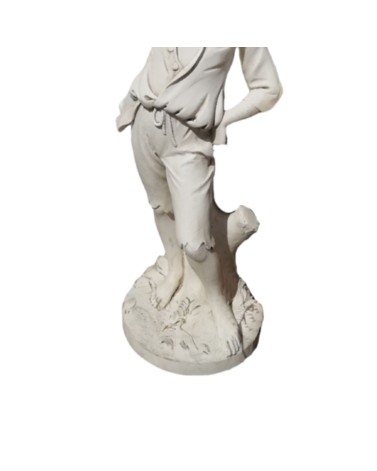 Statue de Jardin en Pierre Garçon Portant un Panier