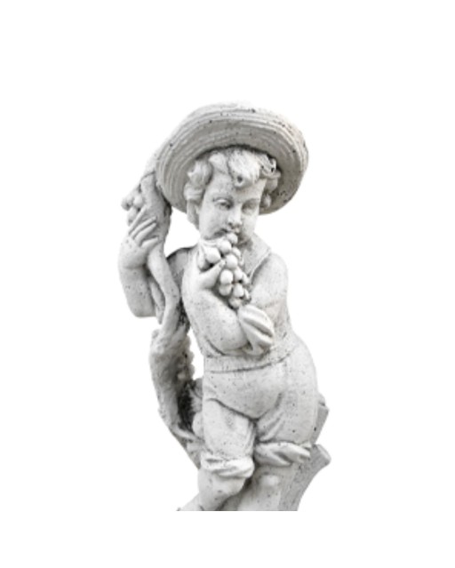 Statue de Jardin en Pierre Garçon A l'Automne