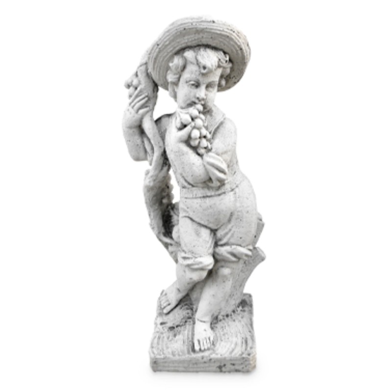 Statue de Jardin en Pierre Garçon A l'Automne