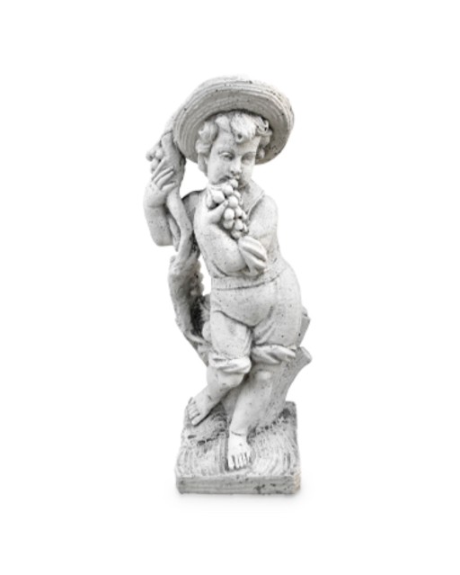 Statue de Jardin en Pierre Garçon A l'Automne