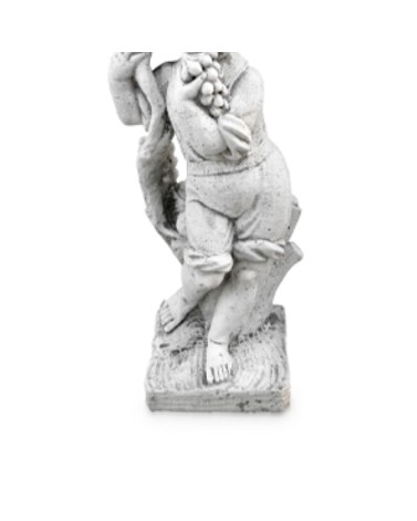 Statue de Jardin en Pierre Garçon A l'Automne