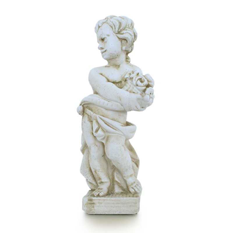 Statue de Jardin en Pierre Garçon Au Printemps H.50 cm