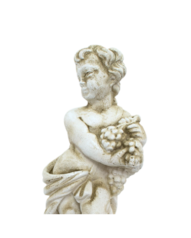 Statue de Jardin en Pierre Garçon A l'Automne