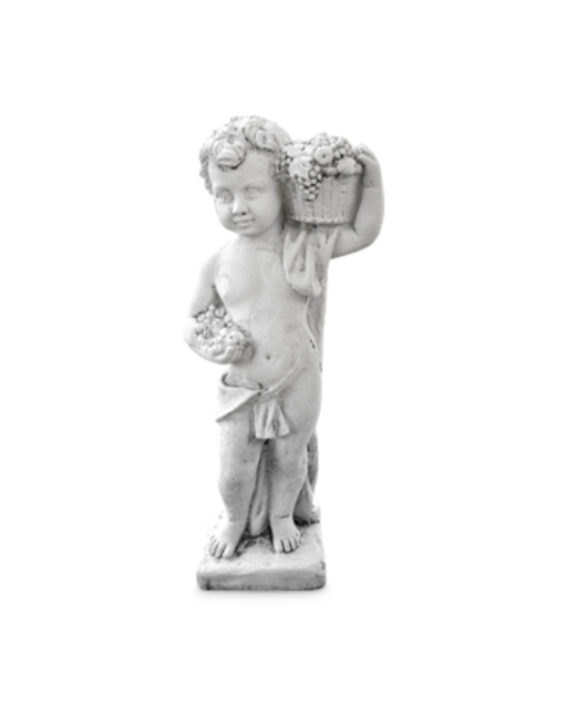 Statue de Jardin en Pierre Chérubin à l'Automne