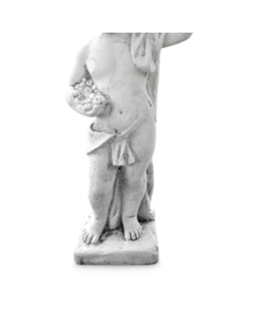 Statue de Jardin en Pierre Chérubin à l'Automne