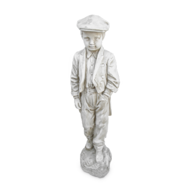 Statue de Jardin en Pierre Jeune Homme en Costume H.105 cm Statue de Jardin en Pierre Jeune Homme en Costume H.105 cm