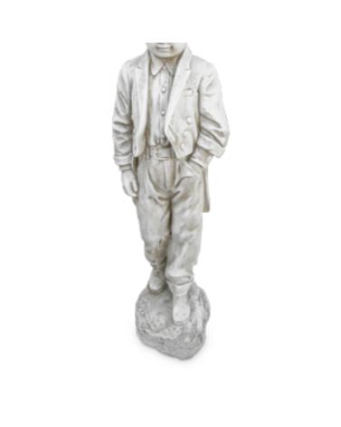 Statue de Jardin en Pierre Jeune Homme en Costume