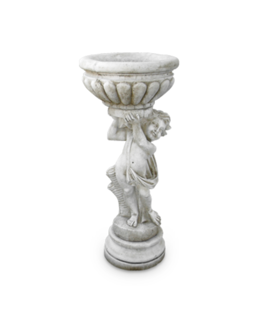 Statue de Jardin en Pierre Fille Vase pour Fleurs
