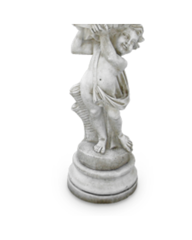 Statue de Jardin en Pierre Fille Vase pour Fleurs