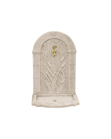 Fontaine extérieure décorative pour jardin avec motif roseau
