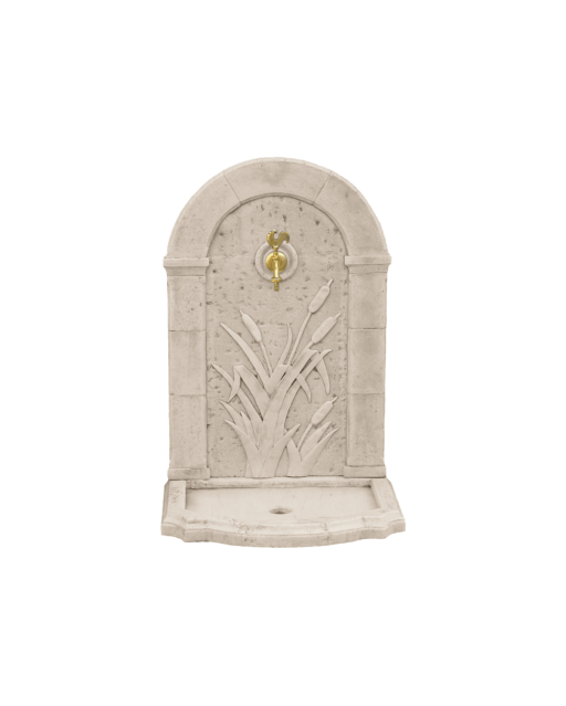Fontaine extérieure décorative pour jardin avec motif roseau