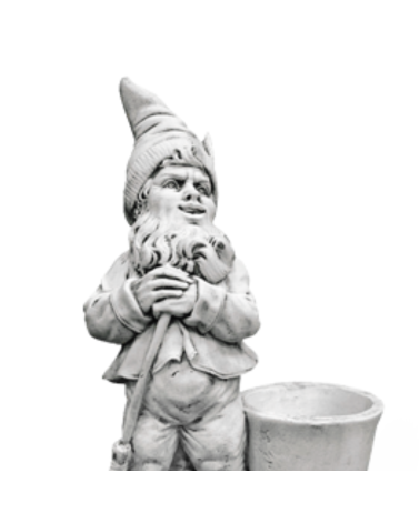 Statue de Jardin en Pierre Nain avec son Balai