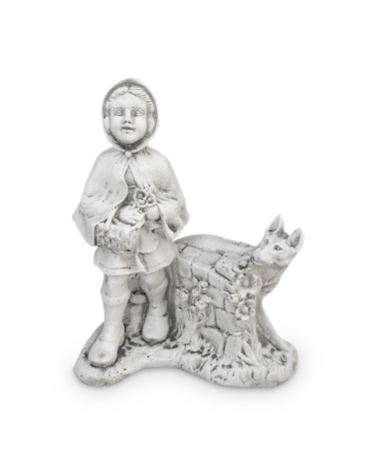 Statue de Jardin en Pierre Le Petit Chaperon Rouge H.55 cm