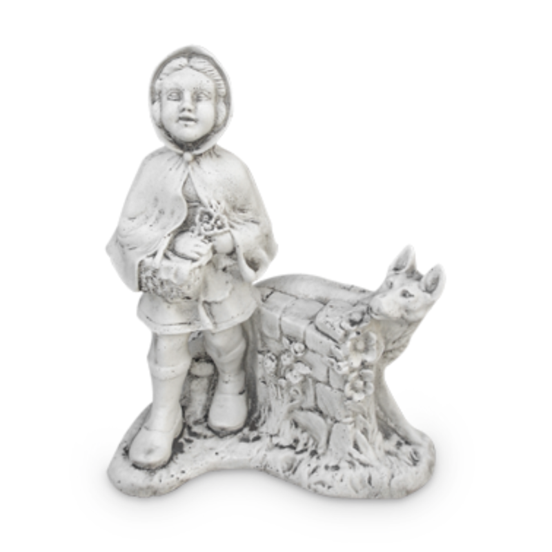 Statue de Jardin en Pierre Le Petit Chaperon Rouge H.55 cm