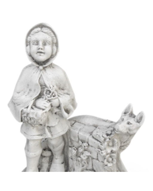 Statue de Jardin en Pierre Le Petit Chaperon Rouge H.55 cm