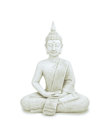 Statue de Jardin en Pierre Bouddha Assis H.66 cm