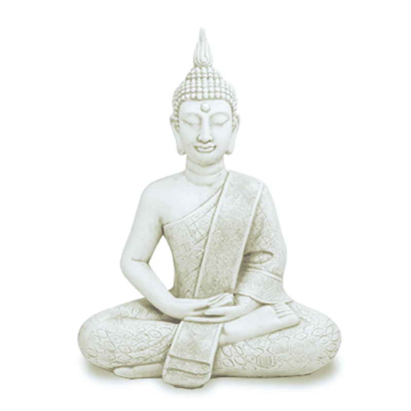 Statue de Jardin en Pierre Bouddha Assis H.66 cm