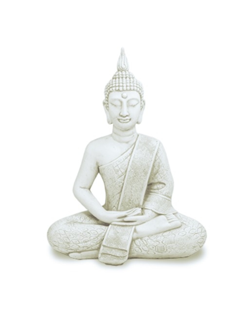 Statue de Jardin en Pierre Bouddha Assis