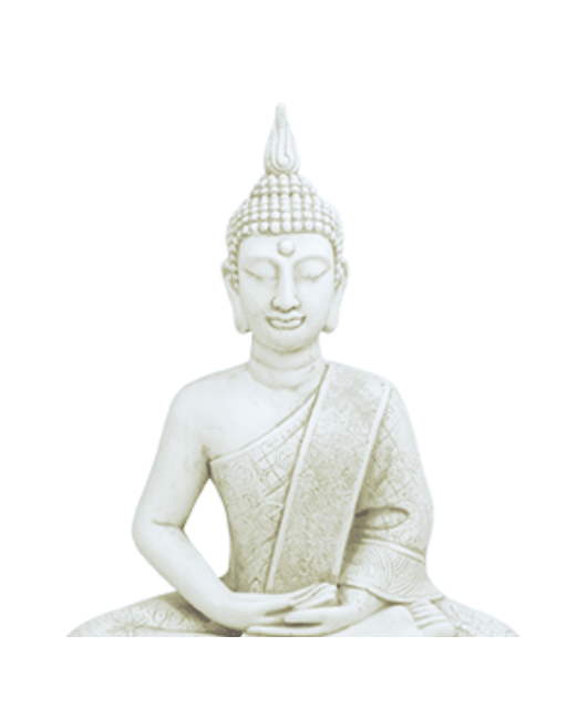 Statue de Jardin en Pierre Bouddha Assis H.66 cm