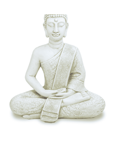 Statue de Jardin en Pierre Bouddha Assis