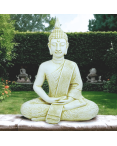 Statue de Jardin en Pierre Bouddha Assis H.66 cm
