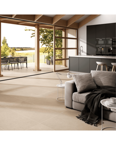 Carrelage Intérieur/Extérieur Effet Pierre Almond 60 x 120 Rectifié