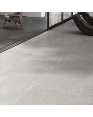 Carrelage Intérieur/Extérieur Effet Pierre Grey 100 x 100 Rectifié