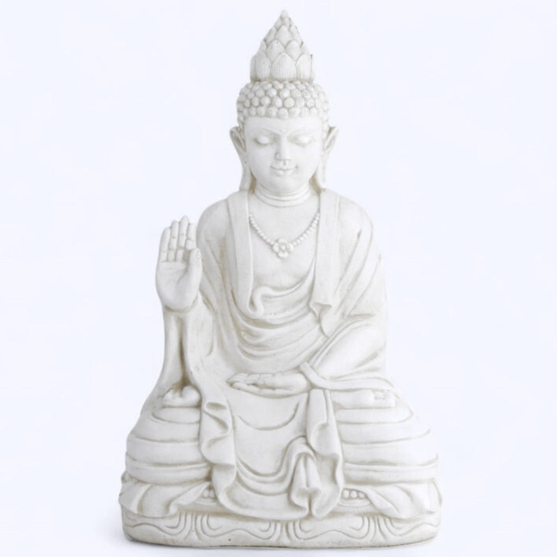 Statue de Jardin en Pierre Bouddha Assis H.90 cm