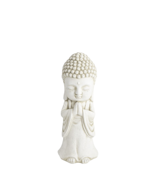Statue de Jardin en Pierre Bouddha Priant H.50 cm