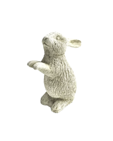 Statue de Jardin en Pierre Lapin Debout H.27 cm