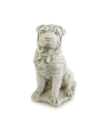 Statue de Jardin en Pierre Chien Sharpei H.58 cm