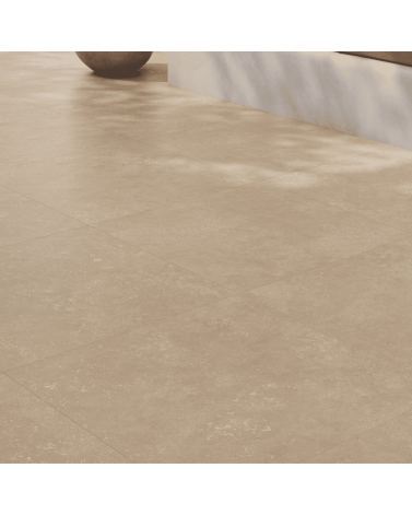 Carrelage Intérieur Effet Pierre Travertin Greige 60 x 60 Rectifié