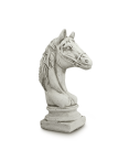 Statue de Jardin en Pierre Tête de Cheval H.49 cm