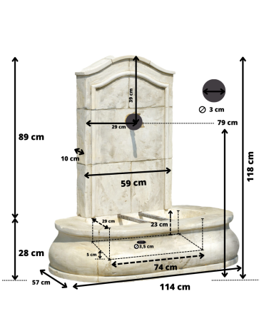 Fontaine de Jardin en Pierre Florence