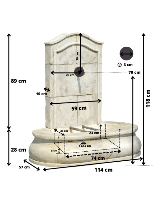 Fontaine de Jardin en Pierre Florence