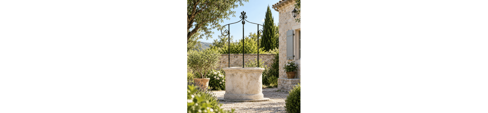 Puits de Jardin en Pierre Reconstituée | Livraison Offerte